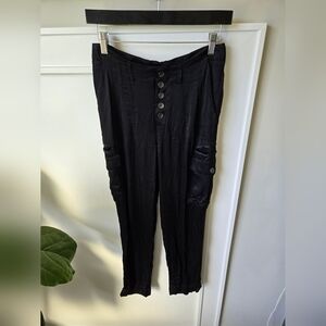 Free People Satiny Cargo Pants